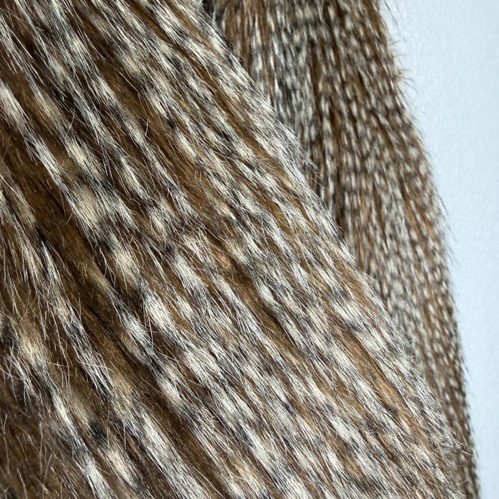 Bambicore Faux Fur Knit Vest L Whimsical Boho Festival Nature Forestcore Fuzzy - Picture 2 of 10